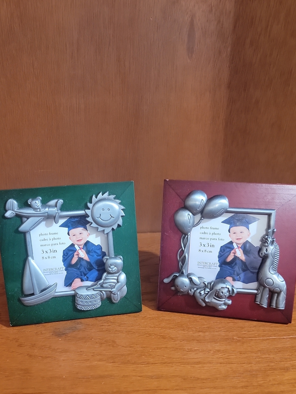 Pair Of Baby Picture Frames 3"×3"